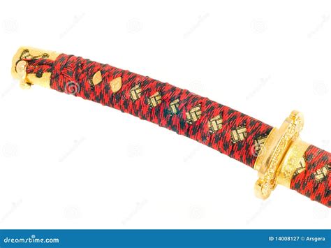 Closeup of Katana Sword Handle Isolated Stock Image - Image of martial ...