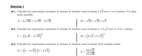 Racine carré exercice - Dyrassa 3ème année collège