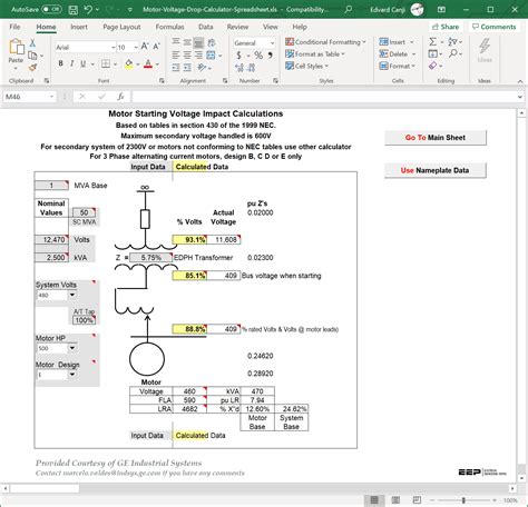 Voltage Drop Calculator Excel Spreadsheet | Peatix