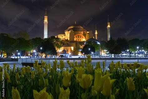 Hagia Sophia at night Stock Photo | Adobe Stock