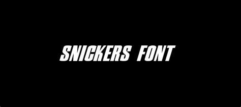 Snickers Font Free Download