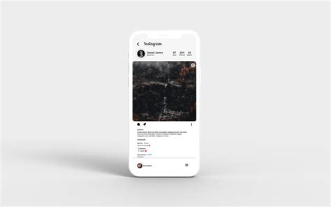 Redesign of the Instagram interface on Behance