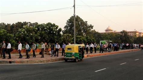 Delhi Metro struggles with social distancing during peak hours | Delhi News - The Indian Express