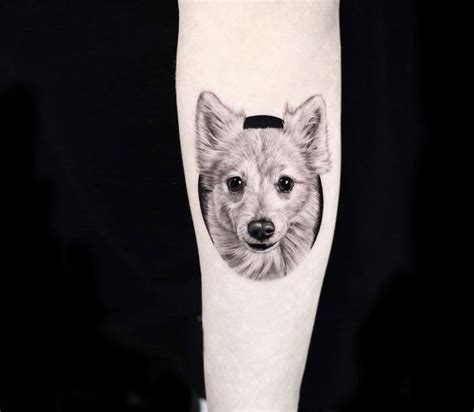 Dog head tattoo by Tattooist Yeono | Photo 30972