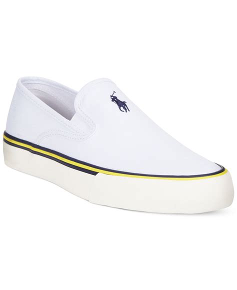 Polo Ralph Lauren Mytton Slip-on Sneakers in White for Men | Lyst