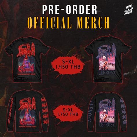 PRE-ORDER MERCH DEATH T-SHIRTS - cdcosmos