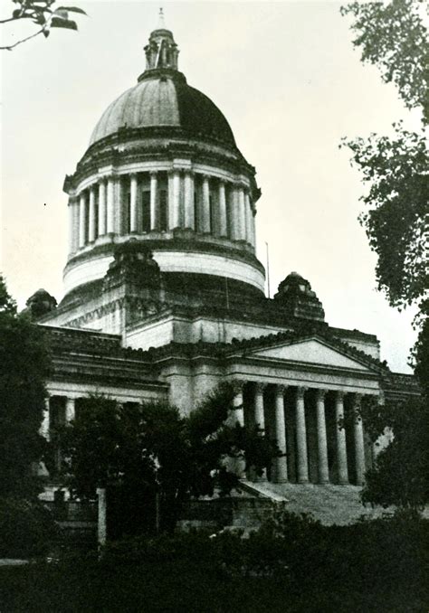 1988, Washington State Capitol Dome being cleaned for the state centennial [2490x3560] : r ...