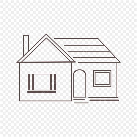 Line Drawing House Clipart With Trees