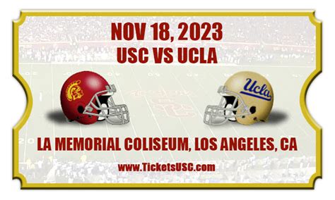 USC Trojans vs UCLA Bruins Football Tickets | 11/18/23