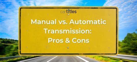 Manual vs. Automatic Transmission: Pros & Cons - CarTitles.com