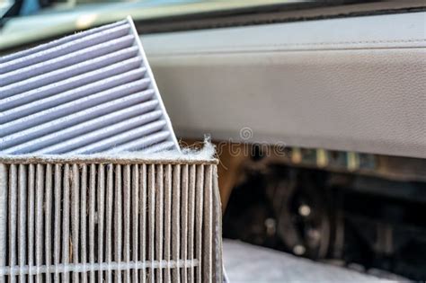 Side-by-side Comparison of a Dirty and Clean Automotive Cabin Filter ...