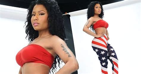 Nicki Minaj shows off her patriotic side with revealing stars and stripes outfit - Mirror Online