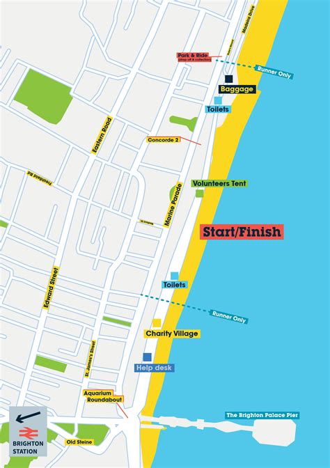 Race Village Map - Brighton Half Marathon