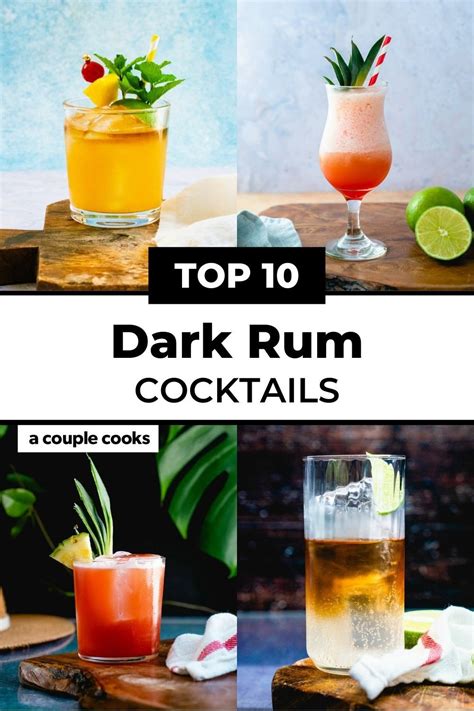 Top 10 Dark Rum Cocktails | Recipe | Dark rum cocktails, Spiced rum drinks, Rum cocktails