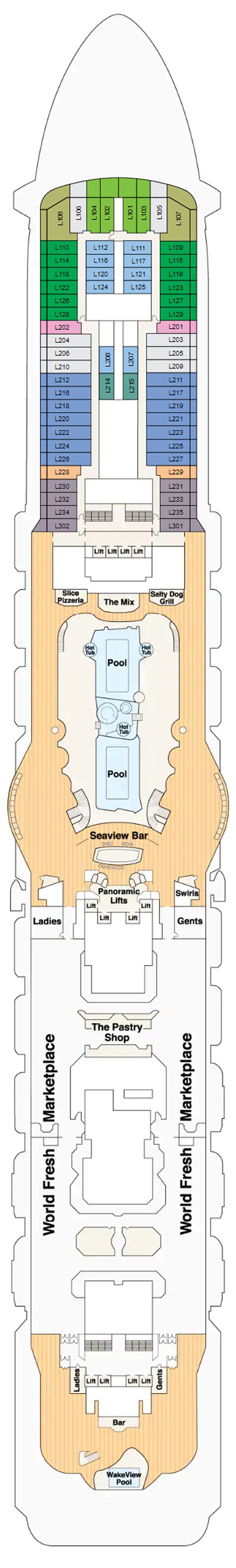 Deck Plan for Sky Princess | Iglu Cruise