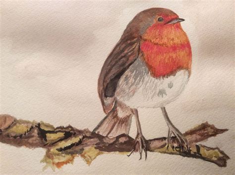 Christmas Robin watercolour. December 2016 | Painting, Art, Watercolor