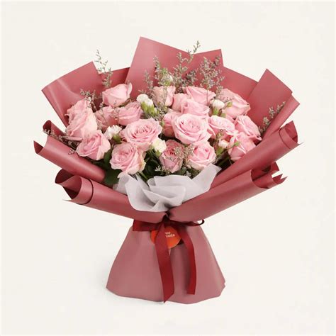 Buket Bunga Mawar Pink Jakarta | Three Bouquets