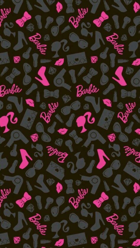 Pink and black wallpaper, Barbie, Wallpaper iphone cute