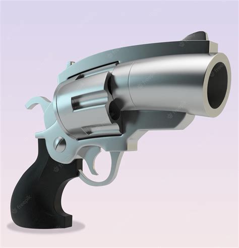 Premium PSD | A silver gun