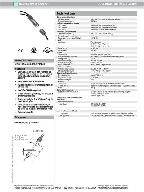 Ultrasonic Sensor Datasheet | PDF | Light Emitting Diode | Parameter (Computer Programming)