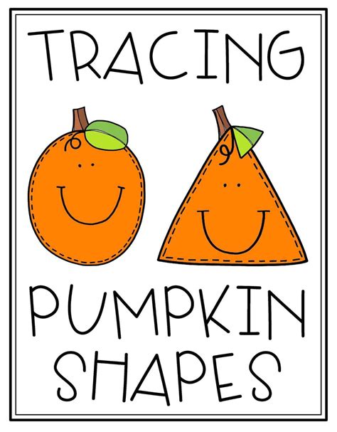 Pumpkin Shape Tracing | Halloween preschool, Shape activities preschool ...