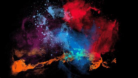 Red, blue, purple and orange abstract painting HD wallpaper | Wallpaper ...