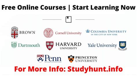 500 Free Online Courses from Ivy League Schools - StudyHunt