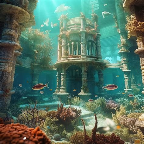 Premium AI Image | Fantasy world under water