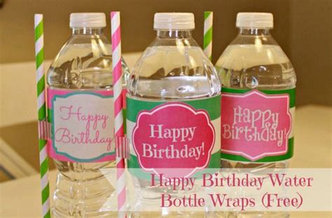 Free Printable Happy Birthday Water Bottle Label Wraps - Mom 4 Real