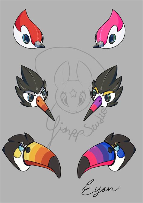 Pikipek evolution with shiny by Eyan on DeviantArt