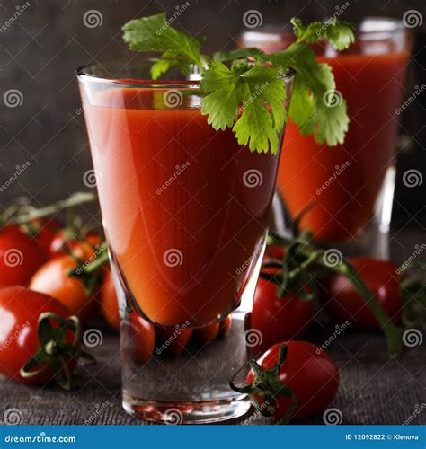 Fresh Tomato Juice or Bloody Mary Stock Photo - Image of format, cold ...