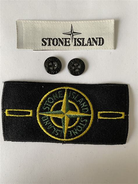 Stone Island Replacement Badge And 2 Buttons Necktag | Etsy