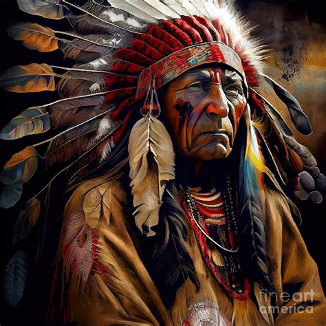 Native American Indian Series 120822-b Digital Art by Carlos Diaz - Fine Art America