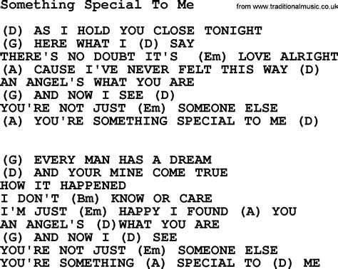 Something Special To Me, by George Strait - lyrics and chords