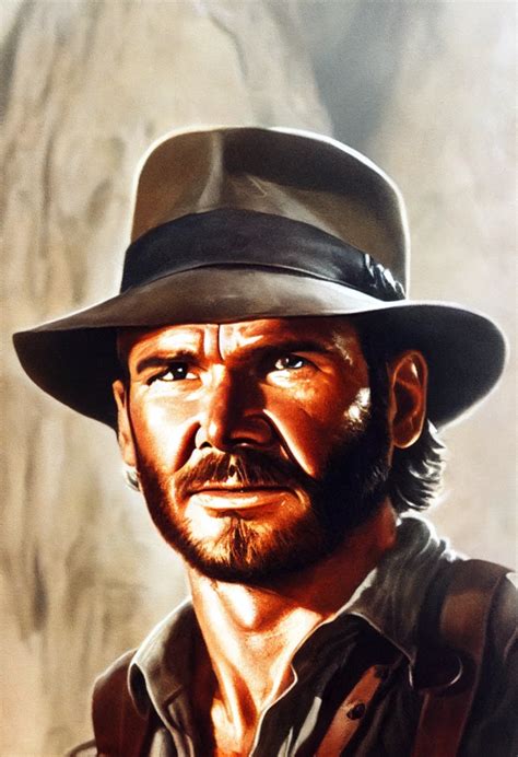 Indiana Jones with an epic beard. Harrison Ford, | Midjourney