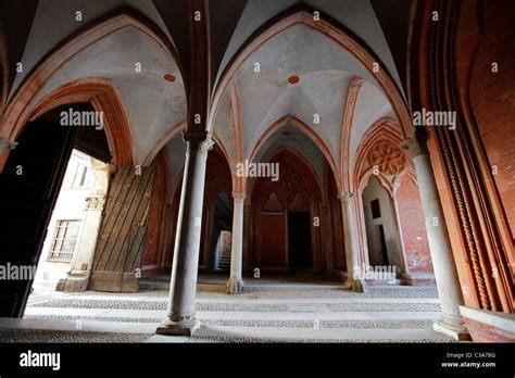 One of the entrances into the Vigevano Castle Stock Photo - Alamy