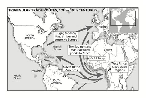 Triangular Trade Map Printable - Printable Maps