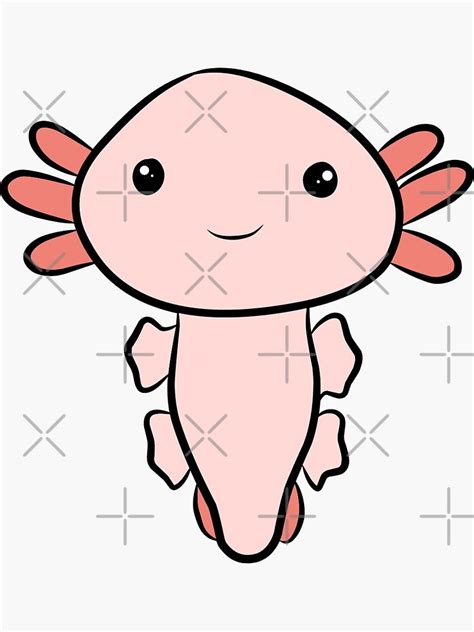 "Axolotl Pink Design" Sticker for Sale by BRIANNACATH- | Redbubble