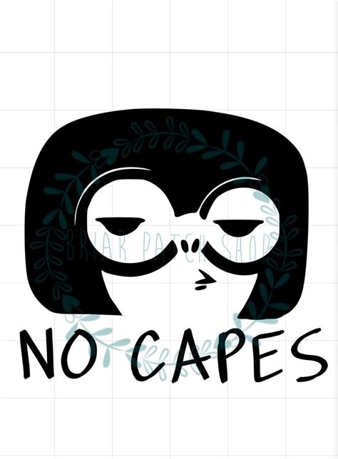 Edna Mode No Capes Iron On - Etsy Israel