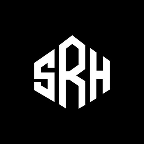 SRH letter logo design with polygon shape. SRH polygon and cube shape ...