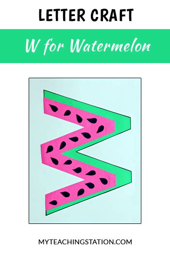 Letter W Craft: Watermelon | MyTeachingStation.com