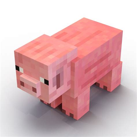 minecraft pig 3d model | Minecraft pig, Minecraft toys, Minecraft party