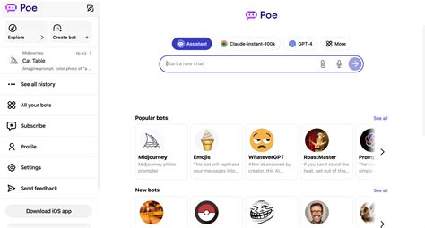 Poe AI Chatbot - Fast Helpful AI Chat 2024