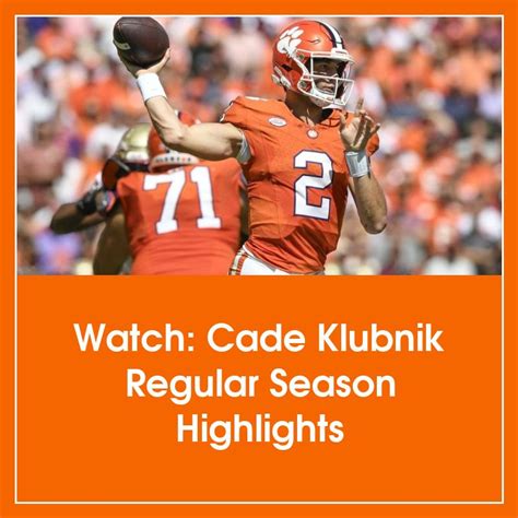 Watch: Cade Klubnik... - Clemson Tigers Football Fan HQ