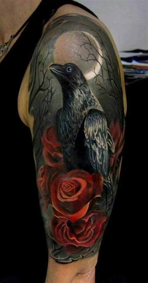 Pin by Gothic Life on tattoos | Raven tattoo, Crow tattoo, Sleeve tattoos