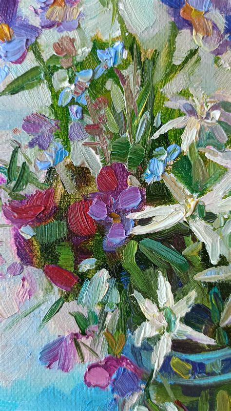 Pansy Painting Flower Art Floral Oil Painting Pansies Wall Art | Etsy