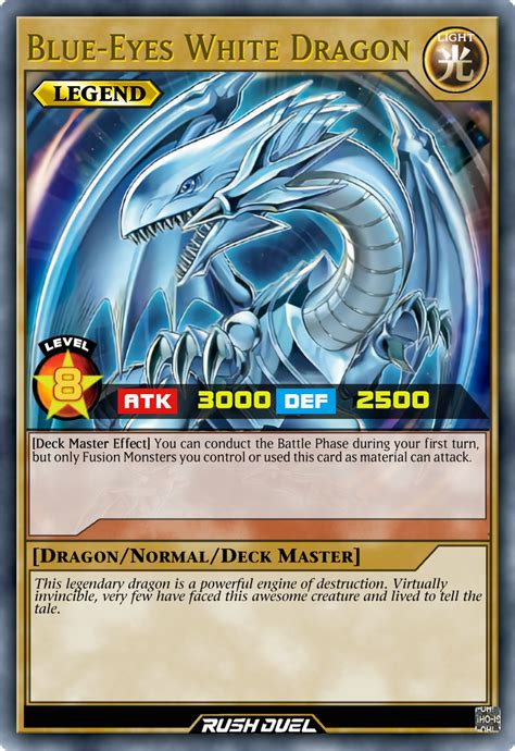 Blue-Eyes White Dragon (Deck Master-Rush Duel) by DragonRikaZangetsu on DeviantArt