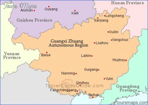 Guangxi Map - ToursMaps.com