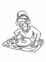 Dj Turntable Coloring Pages sketch template
