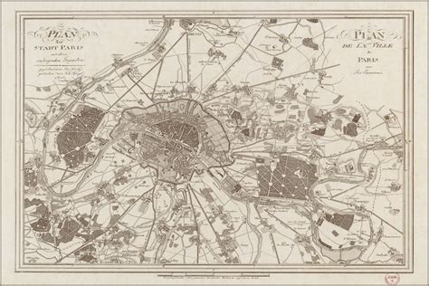 24"x36" Gallery Poster, map of Paris France 1805 in dutch - Walmart.com ...